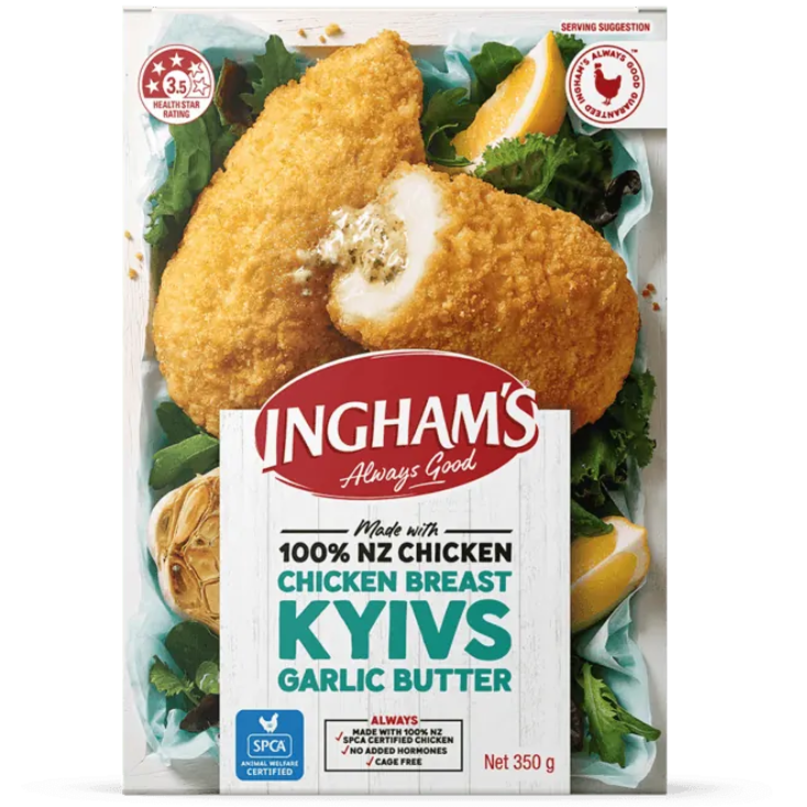 Inghams - Chicken Breast KYIVS Garlic Butter 350g