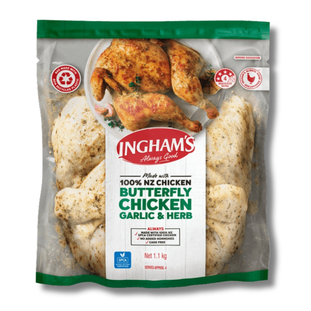 Inghams Butterfly Chicken Herb & Garlic 1.1kg
