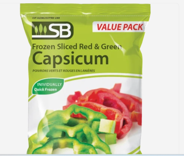 SB Sliced Red & Green Capsicum 1kg