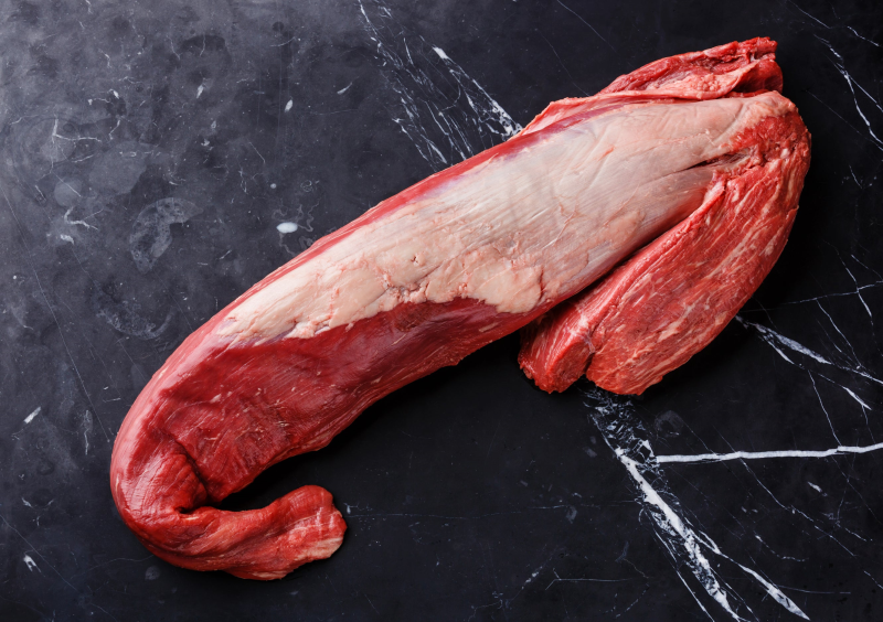 Prime Steer Beef Fillet Piece Frozen (average 1.6kg) aprox 1.4-1.8kg