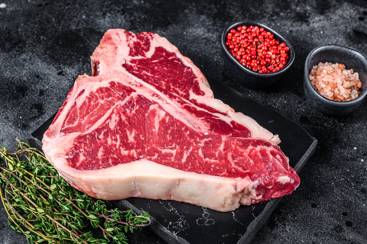  THICK CUT BEEF T-BONES Frozen 2kg Approx 